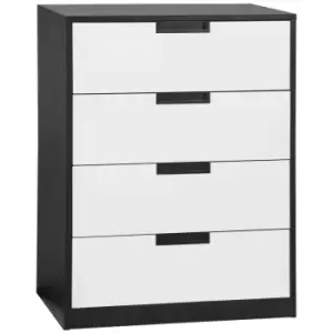 image of HOMCOM Chest Of Drawers 4 Drawer Storage Cabinet Unit Bedroom Living Room