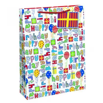 image of Happy Birthday Gift Bag Large Pack of 6 26955-2