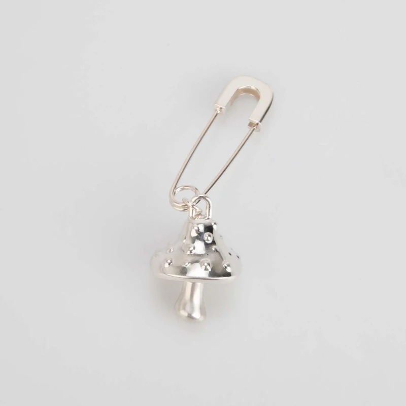 Image of Ambush Mushroom Charm Earrings - Silver Silver One Size