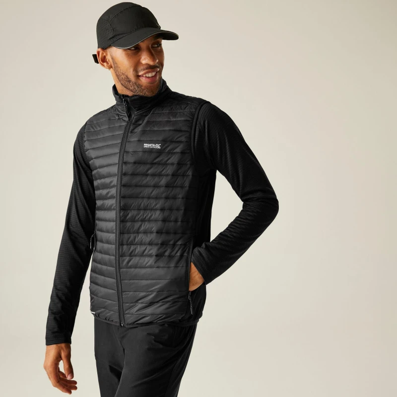 Image of Regatta Regatta Men Andreson Hybrid Bodywarmer in Jet Black Size: 4X-Large Jet Black 4XL Male 5063516244998