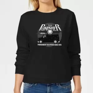 Image of Marvel The Punisher Battle Van Womens Sweatshirt - Black - M - Black