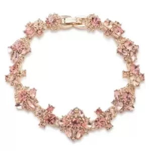 image of Ladies Marchesa Jewellery Base metal BR 7.25IN FLEX-GOLD/PEACH