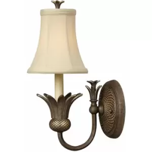 Image of Loops - Wall Light Pineapple Shaped Clear Optic Glass Elaborate Pearl Bronze LED E14 60W