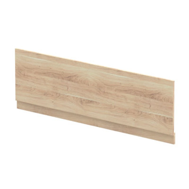 Image of Balterley 1800mm Straight Bath Front Panel & Plinth - Bleached Oak in Brown Brown Unisex