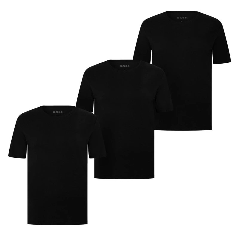 Image of Boss 3-pack Classic T-Shirts - Black XS