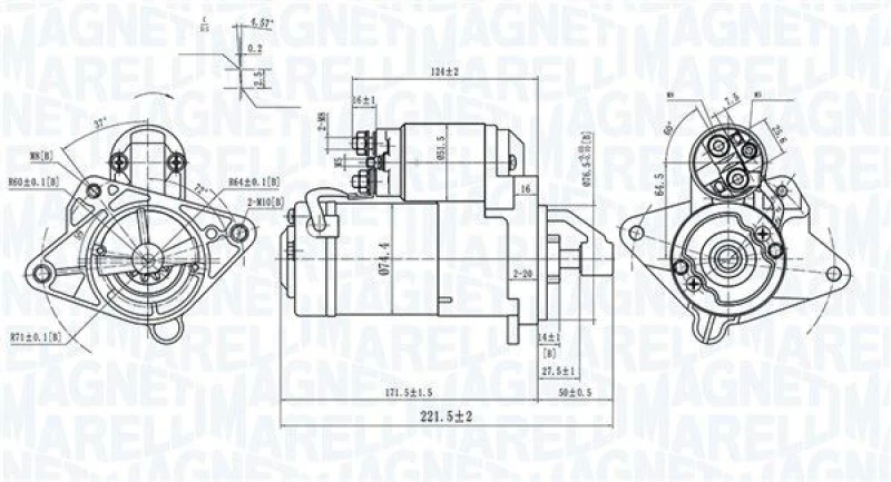 Image of MAGNETI MARELLI Starter motor MAGNETI MARELLI 063721415010