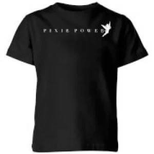 Image of Disney Peter Pan Tinkerbell Pixie Power Kids T-Shirt - Black - 11-12 Years