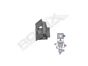 Image of ROMIX Clip C70127 VW,AUDI,SEAT,Golf V Schragheck (1K1),POLO (9N_),TOURAN (1T1, 1T2),GOLF VI (5K1),Golf VI Variant (AJ5),Golf V Variant (1K5)