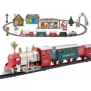 Image of The Christmas Workshop - 81020 Deluxe Santa's Express Delivery Christmas Train Set 330CM Length Track Realistic Sounds & Light 26 Piece Set |
