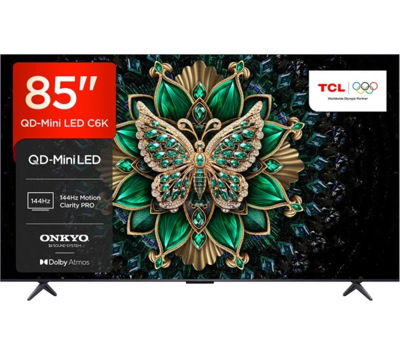 Image of TCL 85" 85C6K-UK Smart 4K Ultra HD HDR QD-Mini LED TV