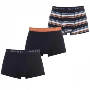 Image of Gant 3 Pack Stripe Trunks - 410 Marine