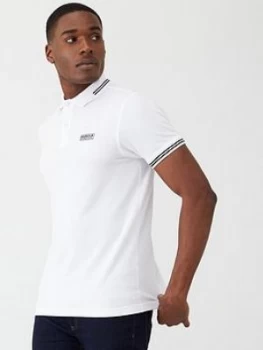 Image of Barbour International Essential Tipped Polo Shirt - White