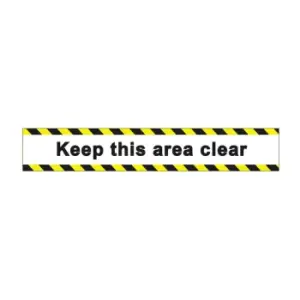 image of 'keep This Area Clear' Floor Graphic (600mm x 100mm)