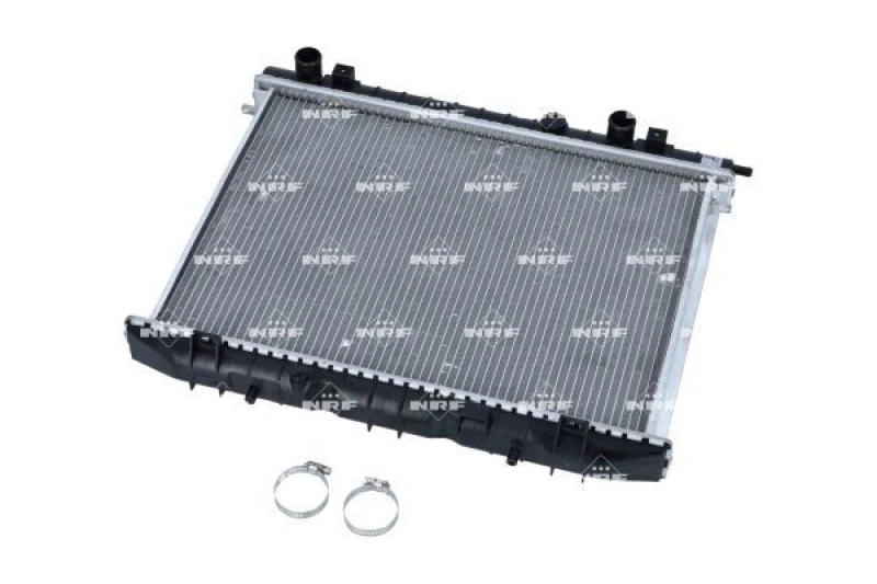 Image of NRF 509532 Engine radiator EASY FIT Brazed cooling fins, Aluminium, with mounting parts Aluminium Radiator,engine cooling (470)