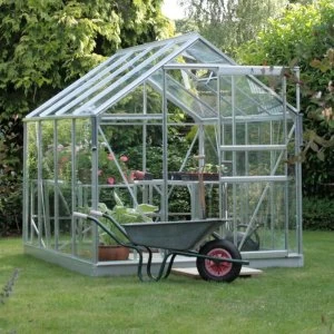 Image of Vitavia Venus 6' x 8' Aluminium Greenhouse with FREE Base - Toughened Glass
