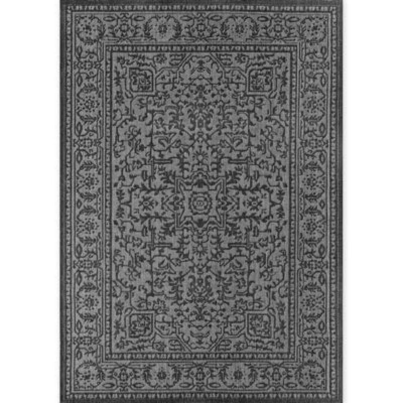 Image of The Rugs Kona Reversible Rug Indoor Outdoor Flat Woven Polypropylene Low Pile In Black