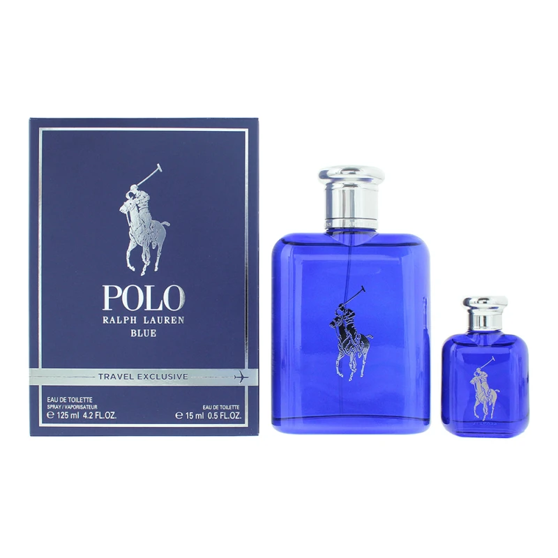 Image of Ralph Lauren Polo Blue 2 Piece Gift Set: Eau de Toilette 125ml - Eau de Toilette 15ml