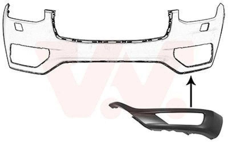 Image of VAN WEZEL Bumper moulding VAN WEZEL 5999581