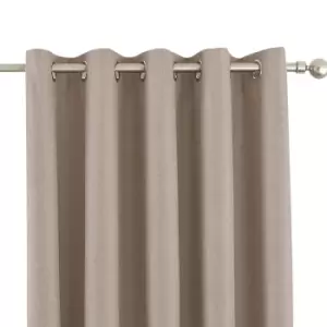 Image of Riva Home Eclipse Blackout Eyelet Curtains (46 x 54" (117 x 137cm)) (Natural)