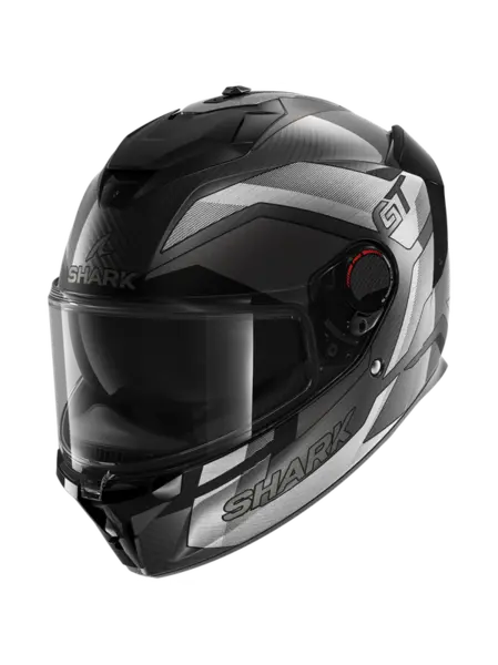 Image of Shark Spartan GT Pro Ritmo Carbon Mat Carbon Silver Chrom DSU Full Face Helmet L