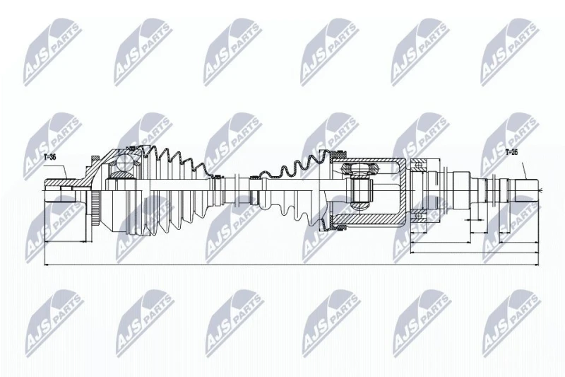 Image of NTY Drive shaft NTY NPW-VV-020