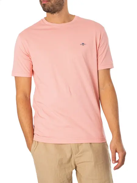 Image of Gant Regular Shield T-Shirt Bubblegum Pink 3XL