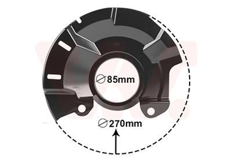 Image of VAN WEZEL Brake disc backing plate VAN WEZEL 8323372