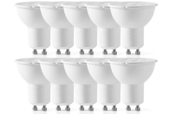 Image of Nedis 4.8W 345 Lumen 2700K Warm White LED Bulb - GU10, 10 Pack