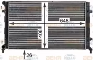 Image of Behr Heat Exchanger 8MK376700-494 with Seal Genuine for 8MK 376 781-091