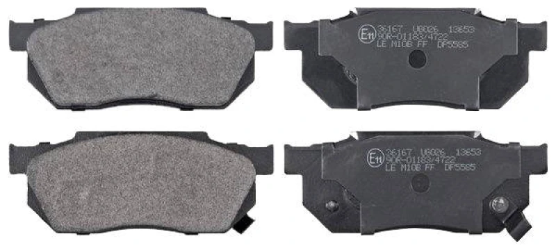Image of A.B.S. 36167 Brake pad set with acoustic wear warning Brake Pad Set,disc brake (402)