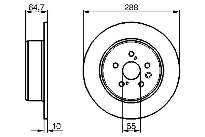 Image of Bosch 0 986 479 243 Brake disc Solid, Oiled Brake Disc (82)