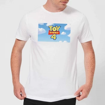Image of Toy Story 4 Clouds Logo Mens T-Shirt - White - 5XL