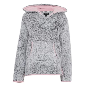 image of DKNY MYM Sherpa Hoodie - Med Grey 029