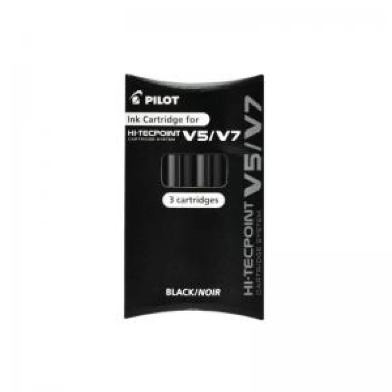 Image of Pilot Refill for V5/V7 Eco Cartridge System Black (Pack 3) -...