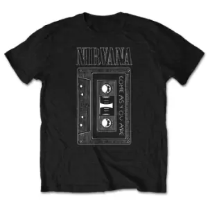 Image of Nirvana - As You Are Tape Unisex Medium T-Shirt - Black