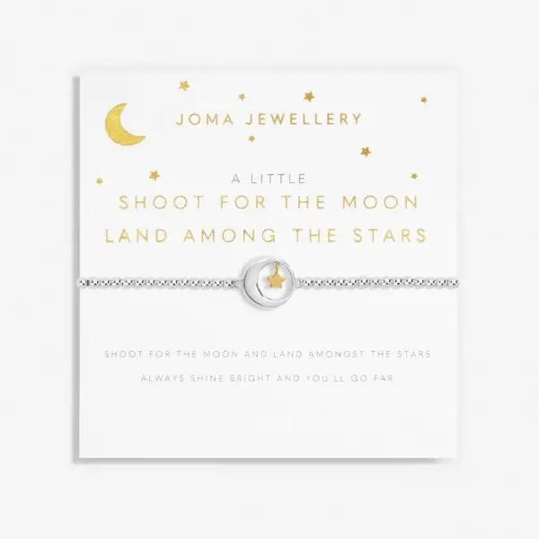Image of A Little Shoot For the Moon Land Amongst the Stars Silver Gold Plated Bracelet C723