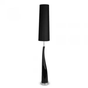 Curved Ceramic Floor Lamp in Black