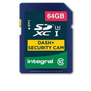 Image of Integral 64GB SD Card SDXC Cl10 U3 R-95 W-60 Mb/S Dash & Security Cam