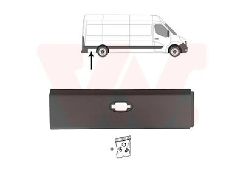 Image of VAN WEZEL Trim / Protective Strip, sidewall VAN WEZEL 3799428