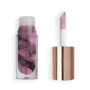 image of Makeup Revolution Ceramide Swirl Lip Gloss Cherry Mauve