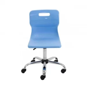 image of TC Office Titan Swivel Senior Chair with Castors 435-525mm, Sky Blue