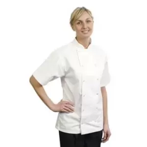 Image of BonChef Adults Danny Short Sleeved Chef Jacket (2XL) (White)
