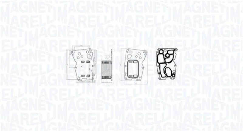 Image of MAGNETI MARELLI Engine oil cooler MAGNETI MARELLI 350300000300