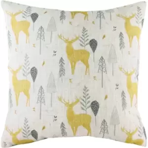 Image of Evans Lichfield Hulder Deer Cushion Cover (One Size) (Natural) - Natural