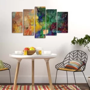 Image of 5ABSMDF-15 Multicolor Decorative MDF Painting (5 Pieces)