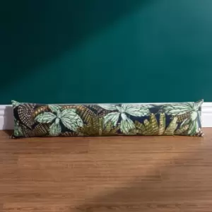 Image of Wylder Tropics Mogori Abstract Leaves Draught Excluder Green