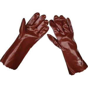 image of Sealey PVC Chemical Handling Gauntlets One Size