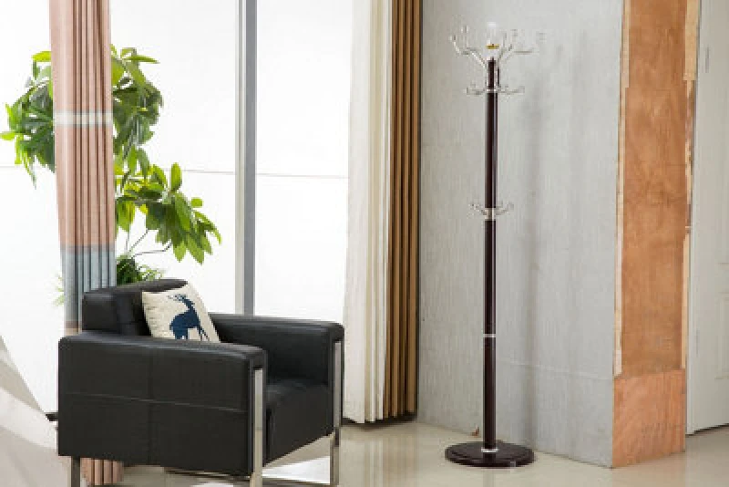 Image of Modernique Modernique Metallo Metal and transparent Tube 185cm High Coat Rack with Heavy Sturdy 38cm Base. in Brown Brown One Size Unisex 4673802624
