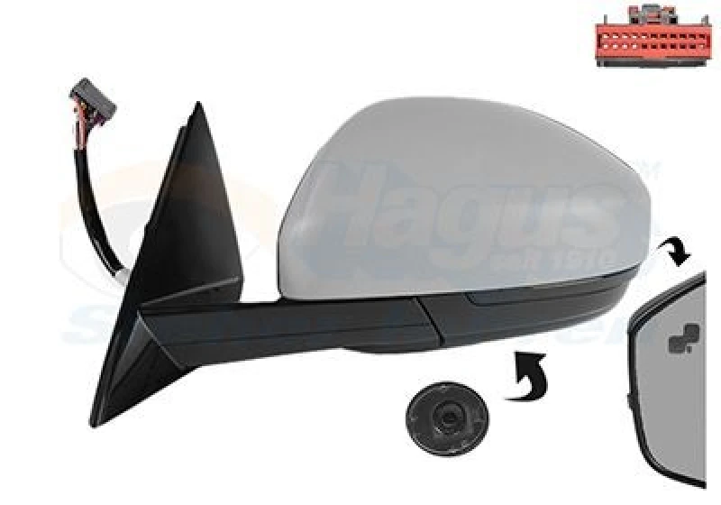 Image of VAN WEZEL Wing mirror VAN WEZEL 0266825