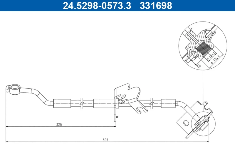 Image of Brake hose ATE 24.5298-0573.3